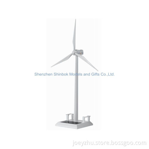 Metal Sloar Wind Turbine Model with Name Card Holder